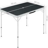  Sklopivi stol za kampiranje s 2 klupe aluminijski sivi | Eponuda.com