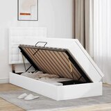  Krevet s od storage Čista bijela 100 x 200 cm Lažna koža | shoptok.hr