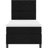  Krevet s opruga kutije s uzglavljem Crna 90 x 190 cm tkanina | shoptok.hr