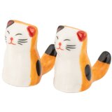 Sass & Belle Bel/oranžen porcelanast podstavek za jedilne palčke 2 ks za 5 oseb Cat – Cene