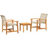  3-dijelni bistro set od poliratana i bagremovog drva bež | shoptok.hr