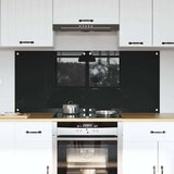 vidaXL Zaščita za kuhinjo Črna 70 x 60 x 0.8 cm kaljeno steklo Cene