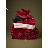 Sinsay Velur midi haljina s mašnom | shoptok.hr