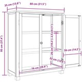  Za omarice s polico Rjava 80 x 35 x 95 cm Konstruiran les, (5000113043) | Shoptok.si