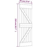  Klizna vrata s priborom za montažu 70 x 210 cm masivna borovina | shoptok.hr
