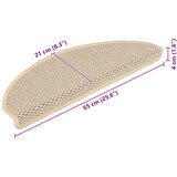  Samoljepljivi otirači za stepenice 15 kom 65 x 21 x 4 cm berber | shoptok.hr