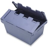 BITO Zaboj za nalaganje za večkratno uporabo, s preklopnim pokrovom, prostornina 74 l, od 10 kosov | Shoptok.si