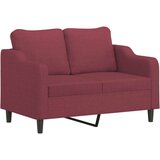  2-dijelni set sofa s jastucima crvena boja vina od tkanine | shoptok.hr