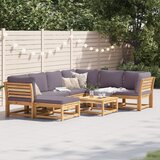 Maison Chic Seti vrtnega pohištva - Vrtna garnitura - Vrtni pohištvo set 8-delna z blazinami trden akacijev les, (21800741) | Shoptok.si