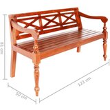 vidaXL Klop Batavia 123 cm trden mahagonij temno rjava | Shoptok.si