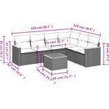  7-dijelni set vrtnih sofa od poliratana s jastucima bež | shoptok.hr