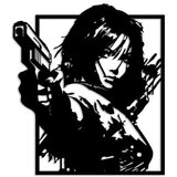 WALLXPERT dekorativni metalni zidni pribor 3D on the lookout black | ePonuda.com