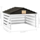  za robotsku kosilicu crno-bijela 78x74x54 cm od jelovine | shoptok.hr