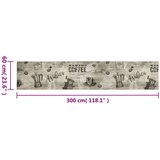  Kuhinjski tepih perivi s natpisom 60 x 300 cm baršunasti sivi | shoptok.hr