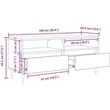 vidaXL TV omarica s predalom Star les 100 x 34,5 x 44,5 cm | Shoptok.si