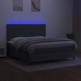  box spring s madracem LED tamnosivi 160x200 cm tkanina | shoptok.hr
