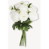 Atmosphera UMJETNO CVIJEĆE BUKET OD 13 BOŽURA 50CM PVC/PE BIJELA Slike