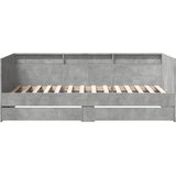  Dnevni krevet s ladicama bez madraca siva boja betona 90x190 cm | shoptok.hr