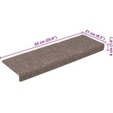  Prostirke za stepenice samoljepljive 30 kom 65x21x4 cm bež pravokutni rub | Eponuda.ba
