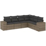  The Living Store Vrtna sedežna garnitura 6-delna z blazinami siv poli ratan - Vrtna Sedežna Garniture, (21443568) | Shoptok.si