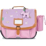 Šolska torba MILA CARTABLE 38 CM POCHE GOURDE Rožnata