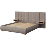 MESONICA Svjetlo smeđi tapecirani bračni krevet s podnicom 140x200 cm Fioro – | shoptok.hr