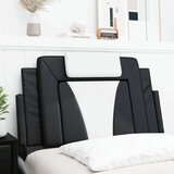 vidaXL Vzglavna stranica črna in bela 80 cm umetno usnje, (21048579) | Shoptok.si