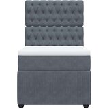 Box spring krevet s madracem tamnosivi 100x200 cm baršunasti | shoptok.hr