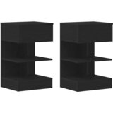  Noćni ormar 2 pcs Crni hrast 40 x 35 x 65 cm Konstruirano drvo | shoptok.hr