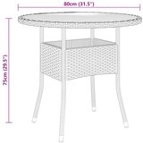  3-dijelni vrtni bistro set od poliratana crni | shoptok.hr