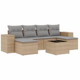 Maison Chic Seti vrtnega pohištva - Vrtna garnitura - Vrtni pohištvo set 7-delna z blazinami bež poli ratan, (21801405) | Shoptok.si