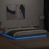  Okvir za krevet s LED svjetlima boja hrasta 200 x 200 cm drveni | shoptok.hr