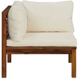  Modularna kutna sofa s krem bijelim jastucima bagremovo drvo | shoptok.hr