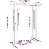  Obok za vrtnice 150x60x204 cm impregnirani les, (20758665) | Shoptok.si