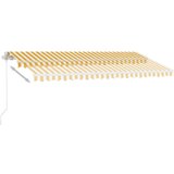  Tenda na ručno uvlačenje s LED svjetlima 400x350 cm žuto-bijela | shoptok.hr