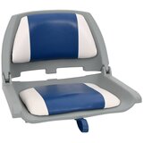  2-dijelni set sklopivog sjedala za brod plavo-bijeli 48x51x41cm | shoptok.hr