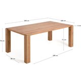 Kave Home Jedilna miza v hrastovem dekorju 100x200 cm Deyanira – | Shoptok.si