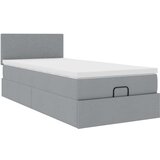  Otomanski okvir kreveta s madraca svijetlosivi 80x200cm tkanine | shoptok.hr