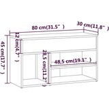 vidaXL klop za čevlje dimljeni hrast 80x30x45 cm konstruiran les | Shoptok.si