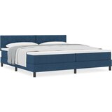  Postelja z vzmetnico z vzmetnico Modra 200 x 200 cm blago, (5000127926) | Shoptok.si