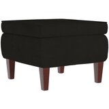 Furnova Stolček z lesenimi nogami črn žamet, (21954095) | Shoptok.si
