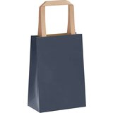  Papirnate vrećice 250 kom s ručkama plave 15x8x21 cm | shoptok.hr
