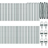  Stup za ogradu 52 pcs Zelena 3,2 x 3,2 x 120 cm | shoptok.hr