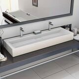 The Living Store Umivalnik 120x46x11 cm mineralna litina/marmorna litina bel - Umivalnik, (21751102) | Shoptok.si