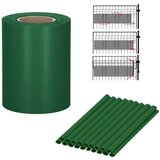 springos Trak za panelno ograjo za zaščito zasebnosti 450g/m2 19cm x 35m + 20 sponk zelen | Shoptok.si