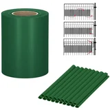 Trak za panelno ograjo za zaščito zasebnosti 450g/m2 19cm x 35m + 20 sponk zelen