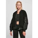 UC Ladies Ladies Oversized Sherpa Mixed Bomber Jacket black Cene