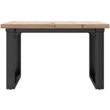  Stolić za kavu O-oblika 60x60x40,5 cm od borovine i čelik | shoptok.hr