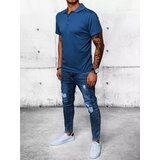 DStreet Koszulka polo męska niebieska | shoptok.hr
