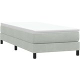 Box Spring krevet s madracem svijetlo sivi 80x210 cm baršun | shoptok.hr